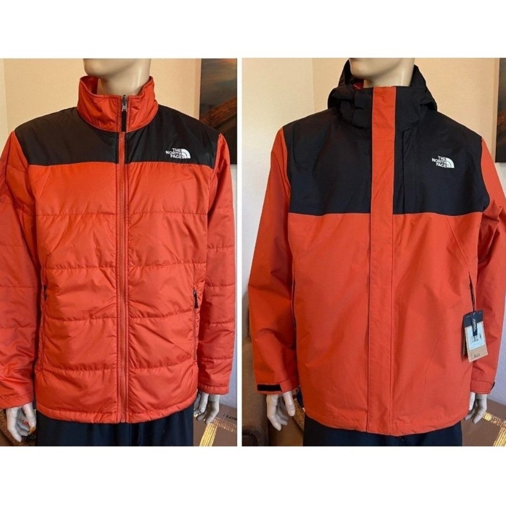 The North Face Lone Peak TriClimate 3 in 1 Jacket size 2XL $260 Orange Black - Picture 2 of 16